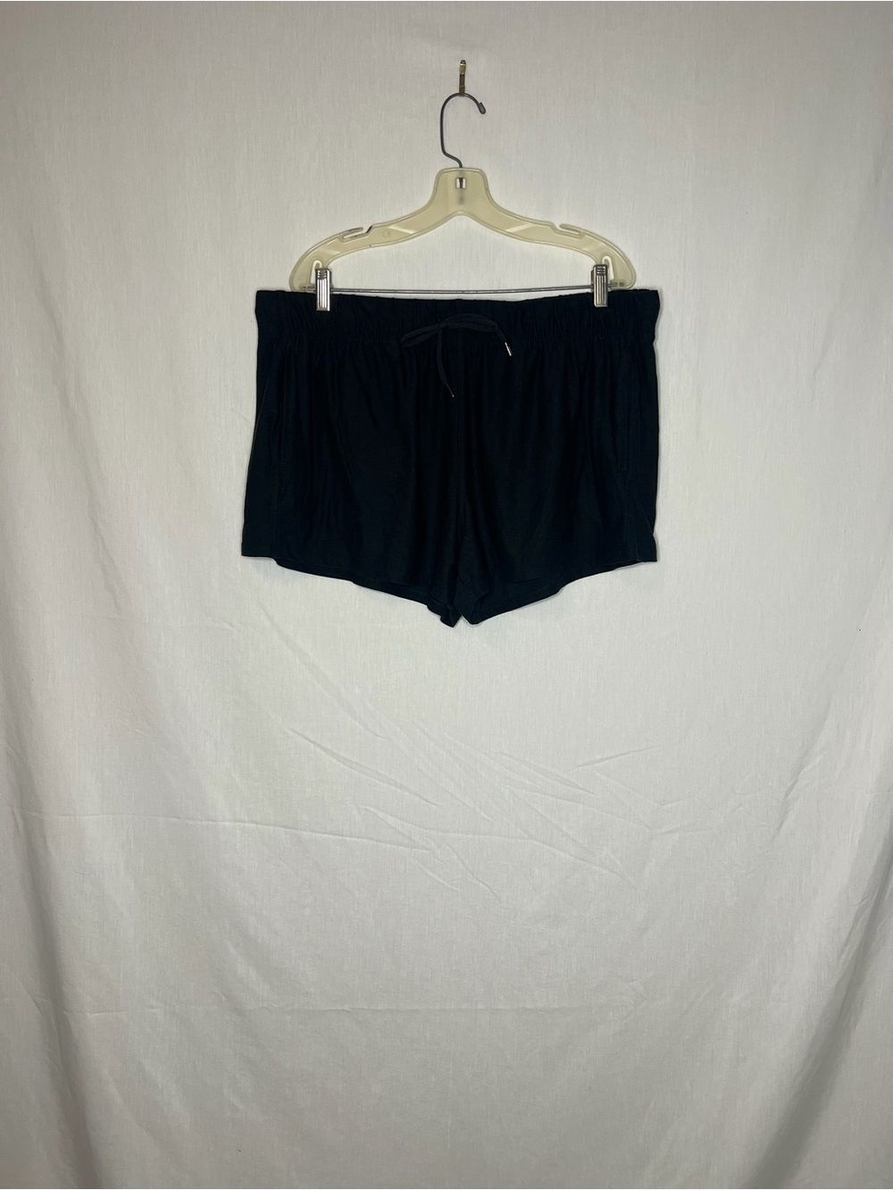 Athletic Works Black Pull-On Lounge Shorts Plus Size 3XL